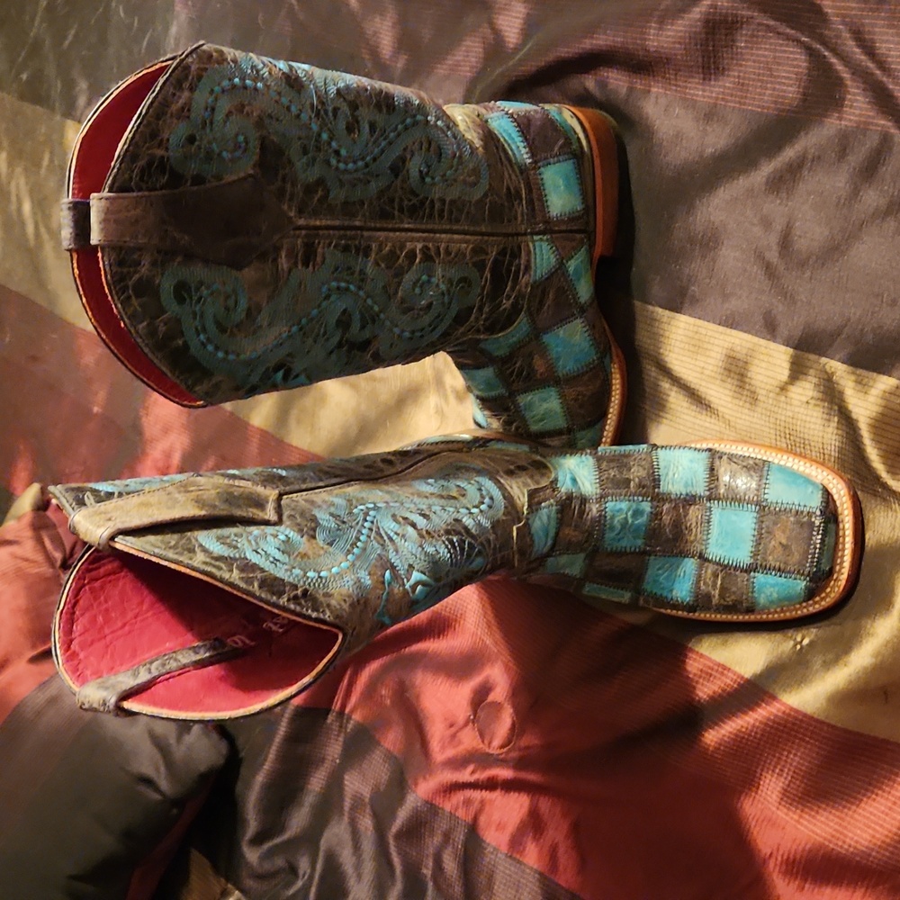 Ferrini Square Toe boots Size 8 1/2